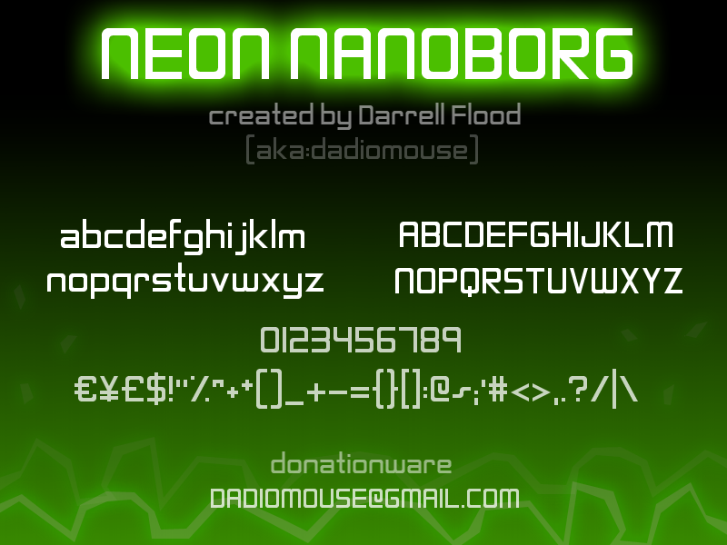 Neon Nanoborg font